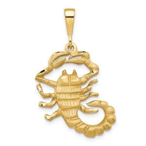 Million Charms 10k Yellow Gold Scorpion Charm Pendant